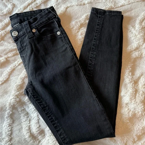 True Religion Halle Mid Rise Super Skinny Black Jeans - Picture 5 of 12